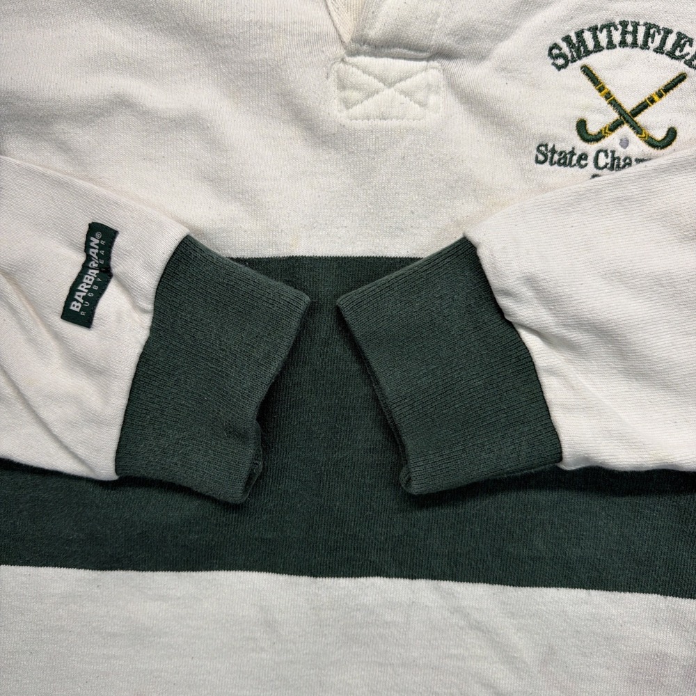 Barbarian Rugby Wear Hooded Long Sleeve Rugby Shirt Smithfield Forest Green Sm - Picture 4 of 9